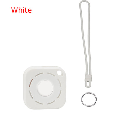 Square Silicone KeyTag Tracker Cover Access Card Sleeve Anti-Lost Protector Holder W/ Silicone Strap