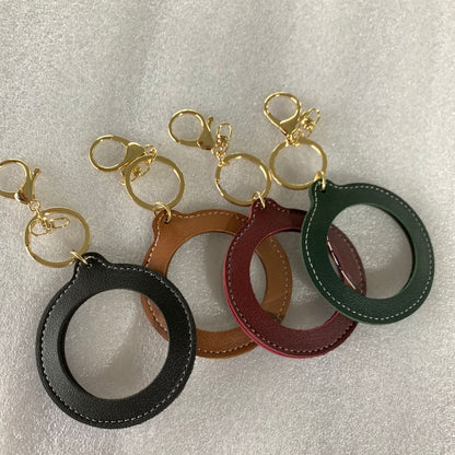 10X Vintage Leather Magnifier Keychain