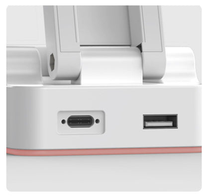 Eye Caring Dimmable Desk Lamp Time Display Foldable Night Light For Home Office With Power Bank
