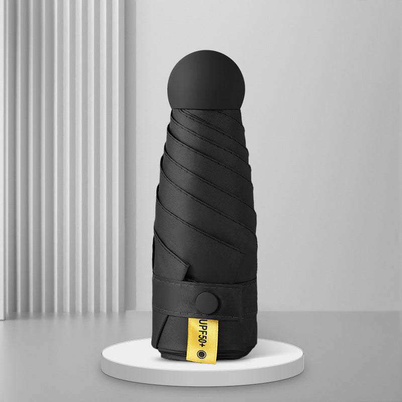 5 Fold Travel Lightweight Portable Pocket Mini Capsule Umbrella Manual Open 6 Panels Umbrella