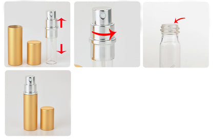 5ml Portable Mini Refillable Perfume Atomizer Perfume Spray Bottle Scent Pump Case