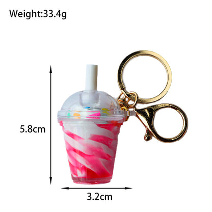 Ice Cream Cup Keychain W/Keychain Ring