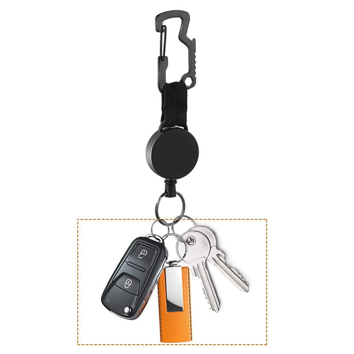 Outdoor Multitool Heavy Duty Carabiner Badge Holder