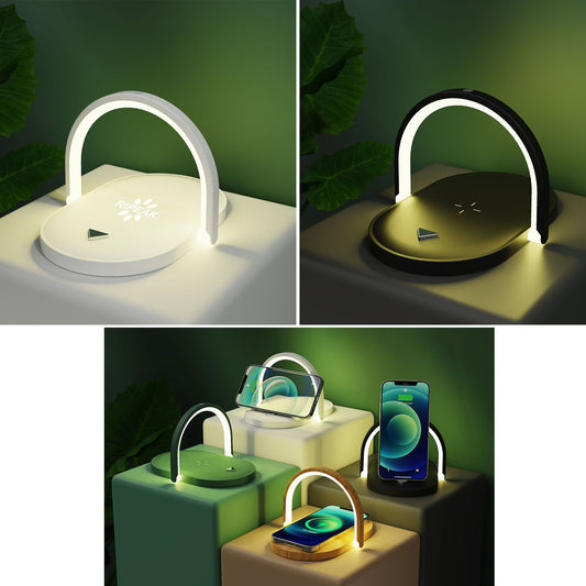3" 1 Desk Lamp 15W Wireless Charger W/Adjustable Phone Stand Fast Charging Pad (NO AC Adapter)