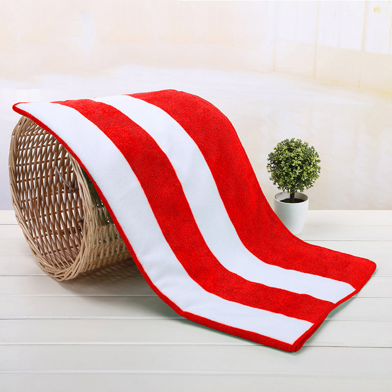 31.5 x 59" Personalized Soft Oversize Microfiber Beach Towels Striated Towels