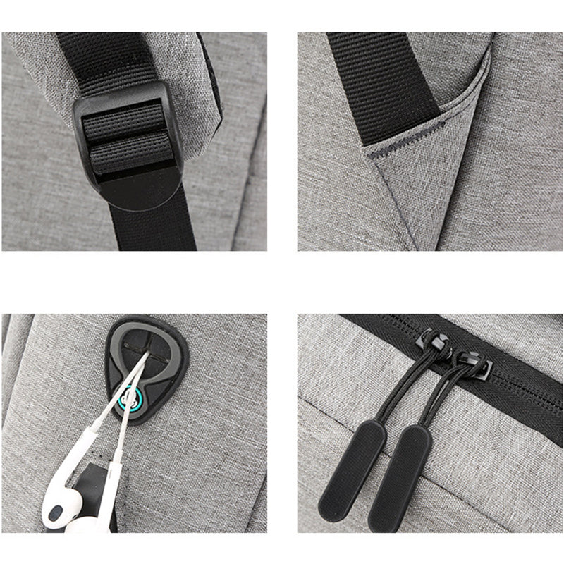Laptop Backpack Computer Backpack With Charging Port With Hole For Wired Earbuds