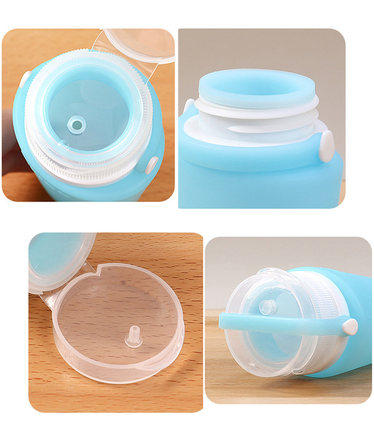 3OZ Portable Refillable Liquid Containers W/Handle ( 3pcs Set )