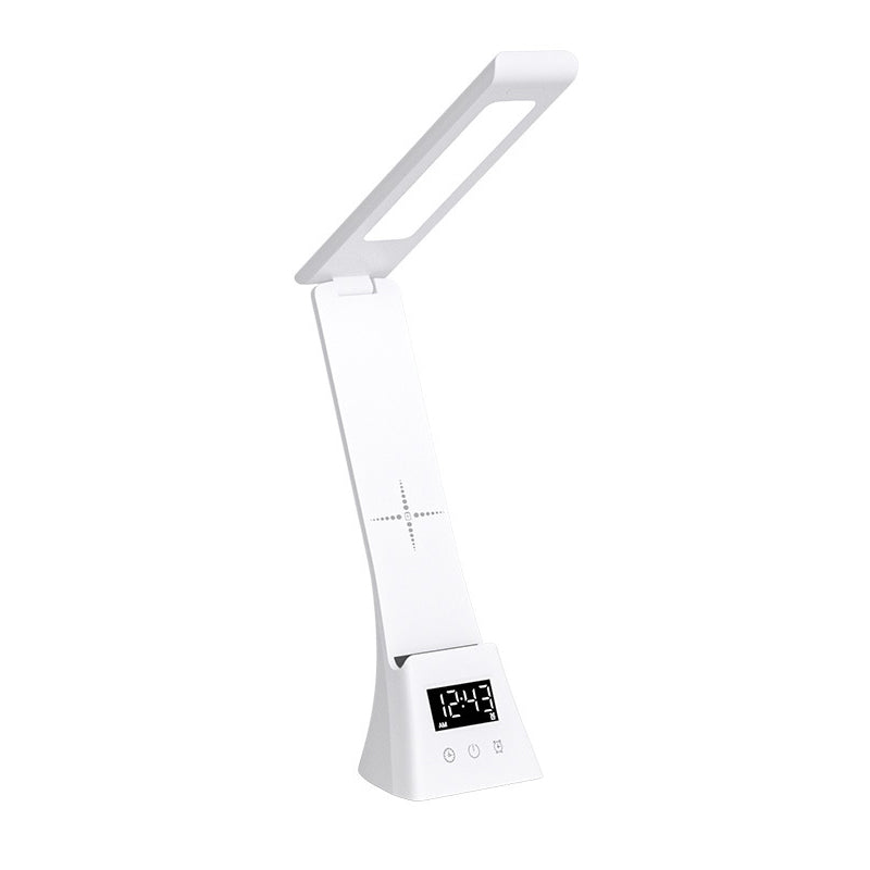 Time Display Dimmable Desk Lamp Wireless Charger Foldable Night Light For Home Office