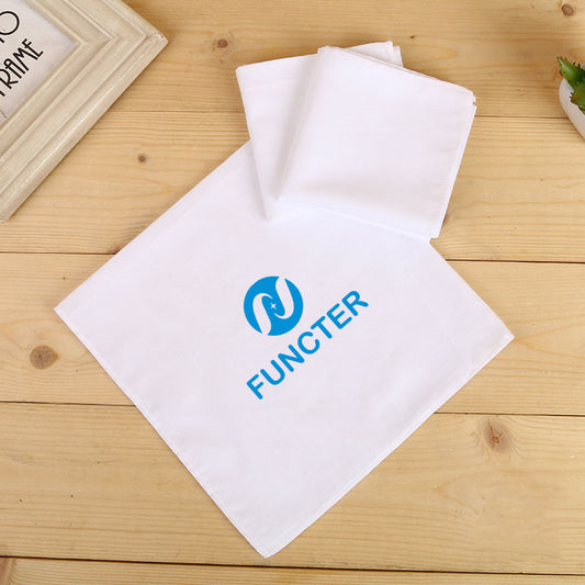 White Cotton Handkerchief 15.7"
