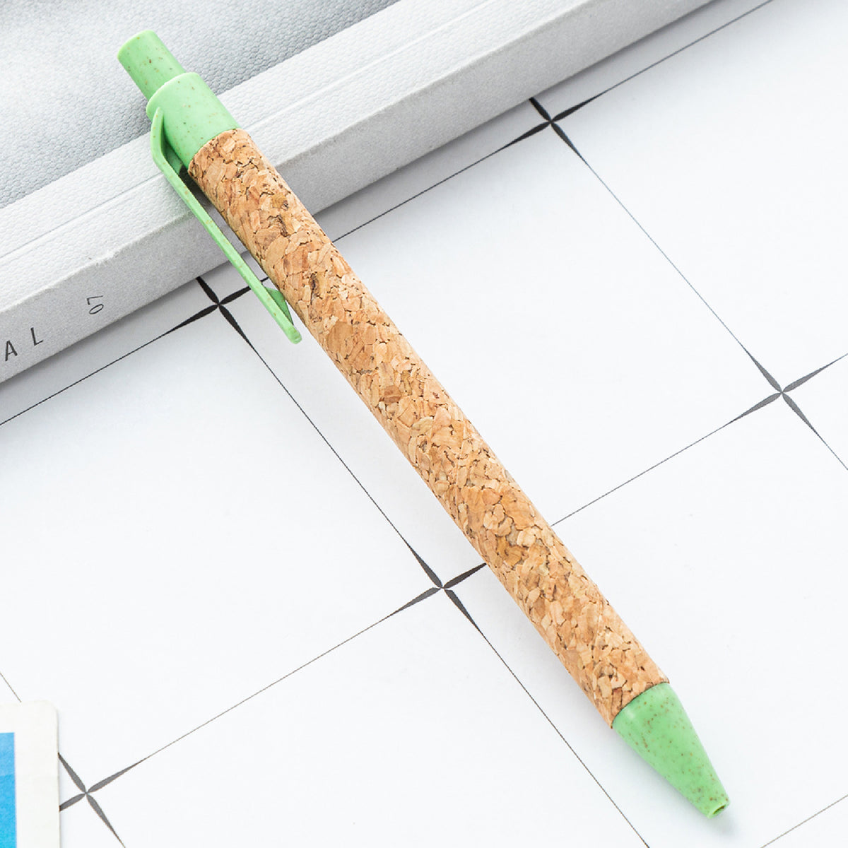 Cork Pen Eco Friendly Ballpoint Pen Recycled Wheat Straw Pen for Office, School
