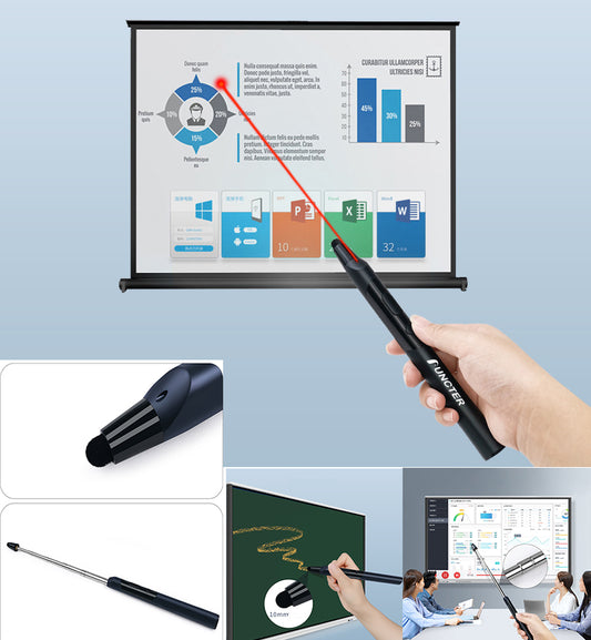 Writable Wireless Presenters/Retractable Pointer W/Red Lights