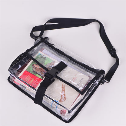 PVC Transparent School Bag Shoulder Bag Stadium Approved Bag Clear Bag Crossbody Bag