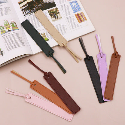 PU Leather Bookmark Classic Stitched Bookmark Page Markers Reading Gifts for Book Lovers Students