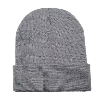 Unisex Adult Knit Cuffed Beanie Hat - Stretchy Warm Winter Cap - Tightly-Knitted Acrylic Beanie Hat
