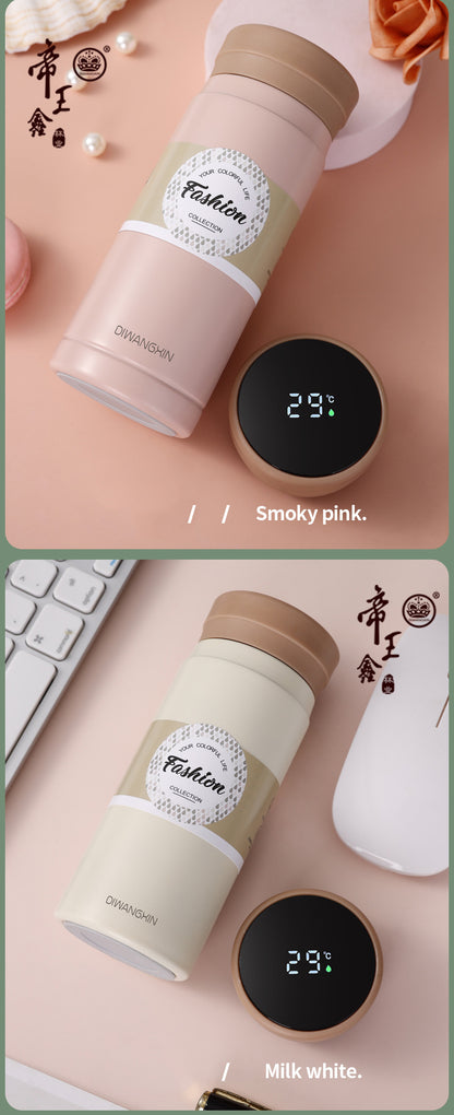 9 Oz./280ml Smart LED Water Bottle Vacuum Insulated Bottle Thermal Cup W/Digital Temperature Display
