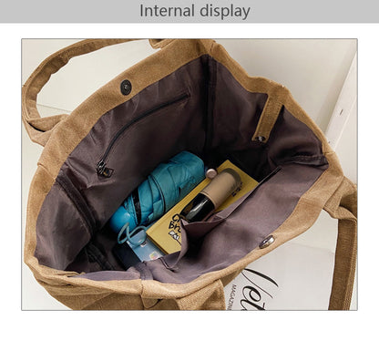 Canvas Shopping Tote Bag Single Shoulder Bag Boat Bag