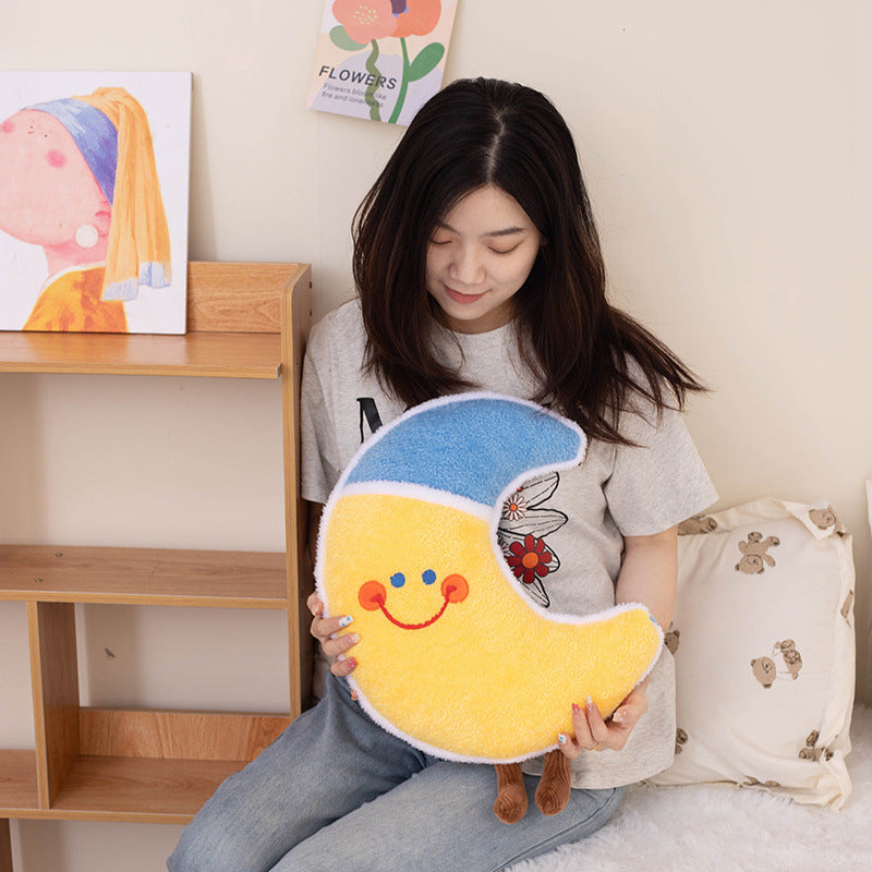 17.7" Personalized Unique Stuffed Pillow Toy Sun Star Moon Cloud Shaped Pillow