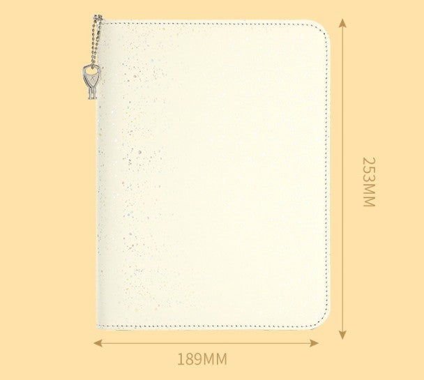 A5 PU Zipper Notebook Multi Pocket Planner W/ Pen Loop Card Slots