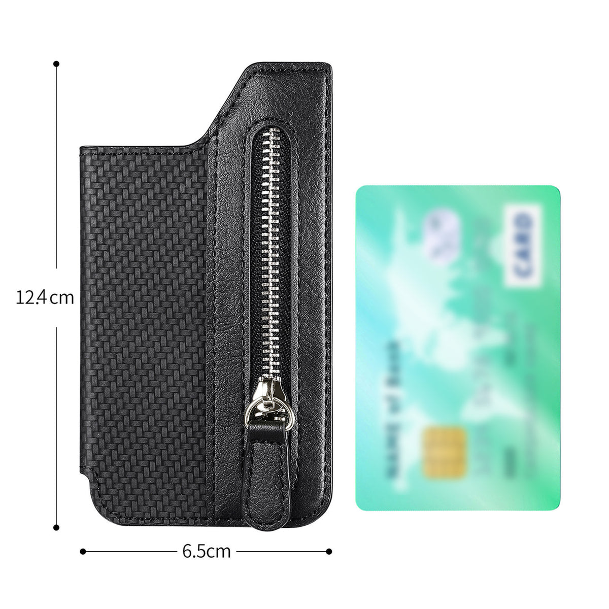 Stick-on Phone Wallet, Slim Expandable Credit Card Pocket