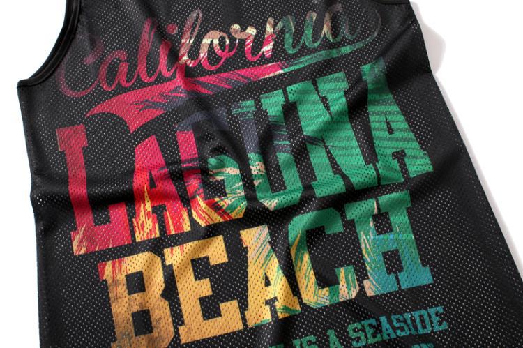Men's Polyester Beach Vest Tank Top Casual 3D Printed Gym Workout Cool Sleeveless Graphic T-Shirts