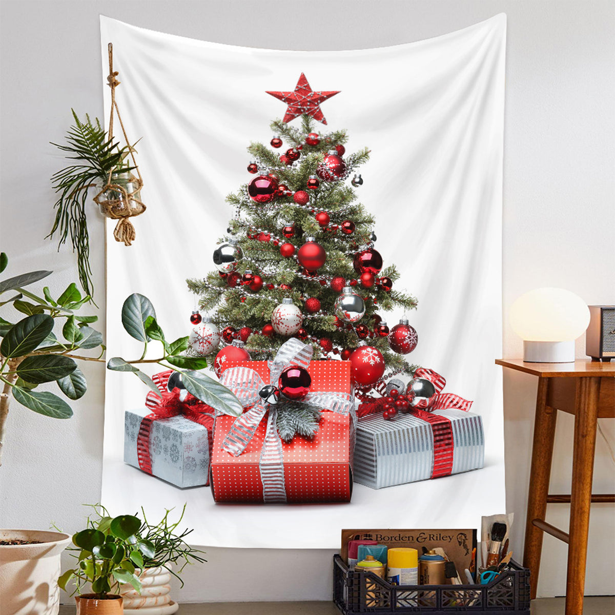 39.4"x 59.1" Christmas Tree Tapestry Christmas Decoration-#2