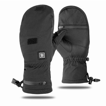 Three-stage Heating Function Waterproof Windproof Warm Gloves For Skiing And Cycling