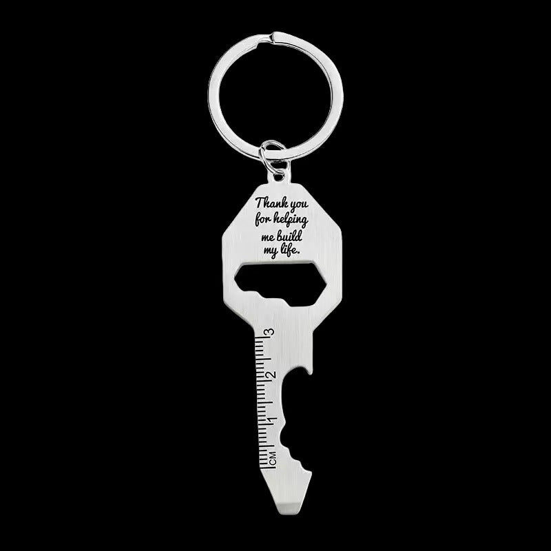 Multifunctional Key Shaped Bottle Opener Keychain #2
