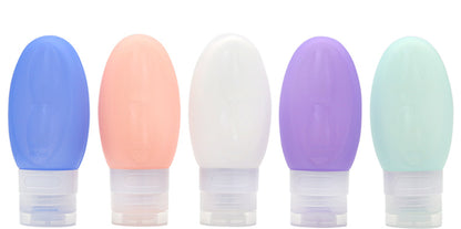 3 OZ Silicone Travel Split Bottles Travel Size for Shampoo,Conditioner,Lotion,Toiletries