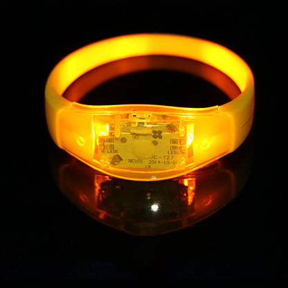 Button control LED Luminous Silicone Bracelet Rave Concert Birthday Carnival Party Favors Gift