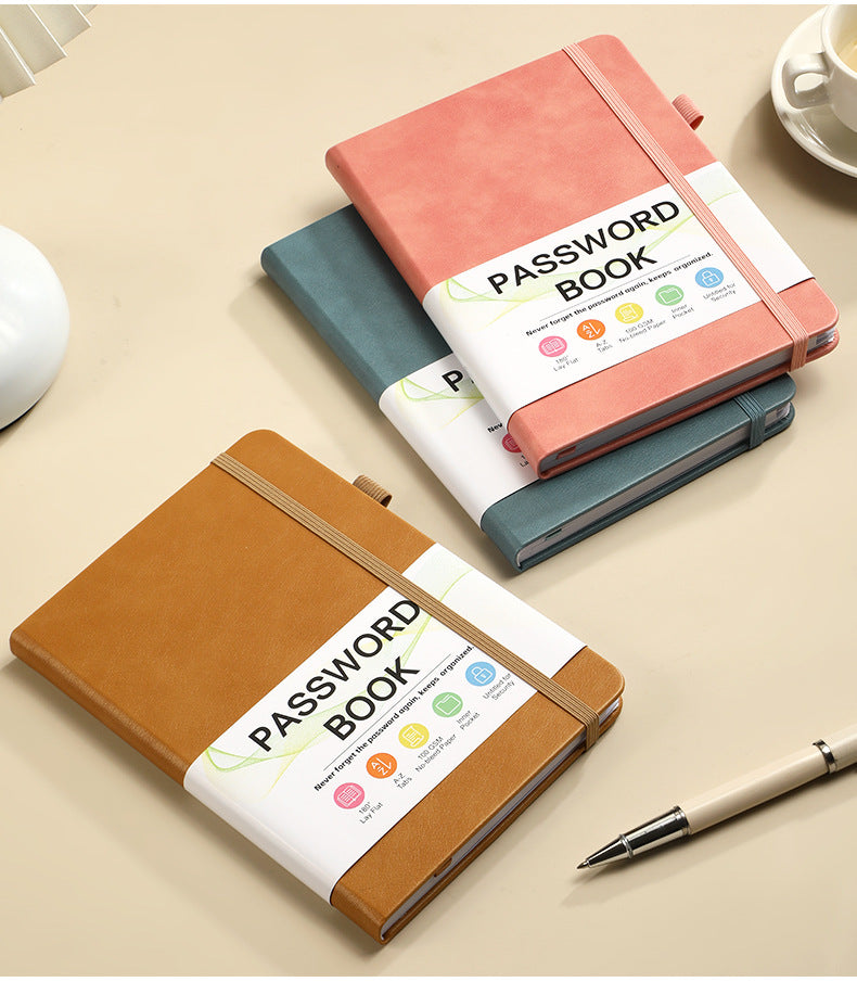 A6 College Ruled Journal PU Notebook W/ Elastic Closure
