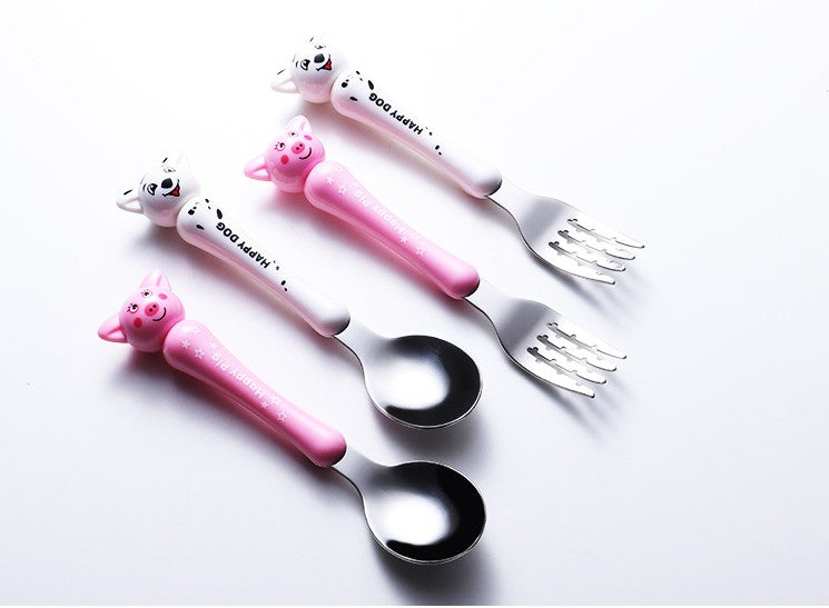 Stainless Steel Baby Fork Spoon Set
