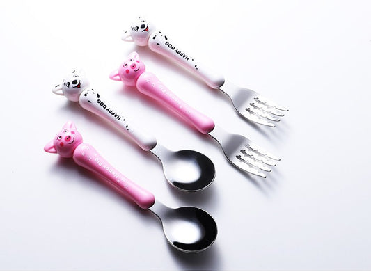 Stainless Steel Baby Fork Spoon Set
