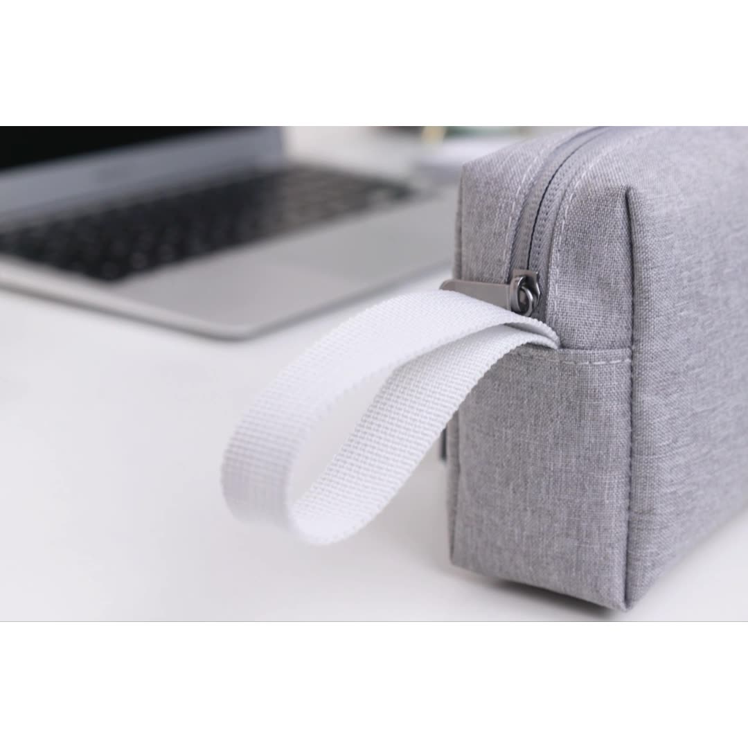 Water Resistant Zippered Oxford Electronics Organizer Bag Electronics Accessories Pouch