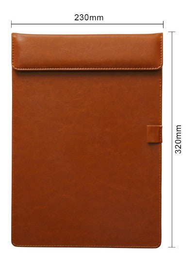 9.06" W x 13" H PU Leather Magnetic Clipboard w/Pen Holder