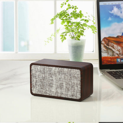 Stereo Sound Wood Fabric Wireless Speaker