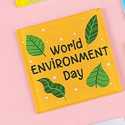 Yellow Magnet Square Shape Acrylic Magnet Refrigerator Magnet