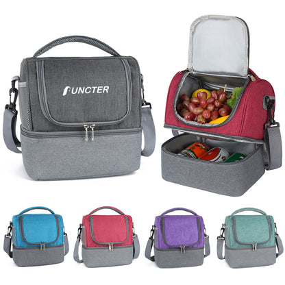Insulated Lunch Bag With Two Compartments