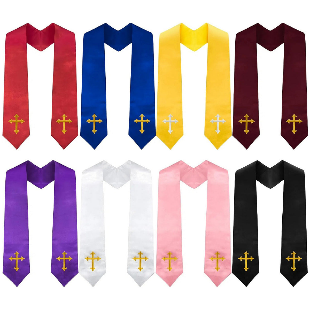 Custom 72"L Embroidery Choir Stole Graduation Stole