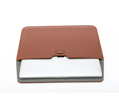 15" PU Leather Laptop Bag Foldable Stand With Magnetic Closure
