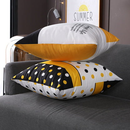 19.7 x 19.7" Premium Square Polyester Short Plush Throw Pillowcase With Hidden Zipper