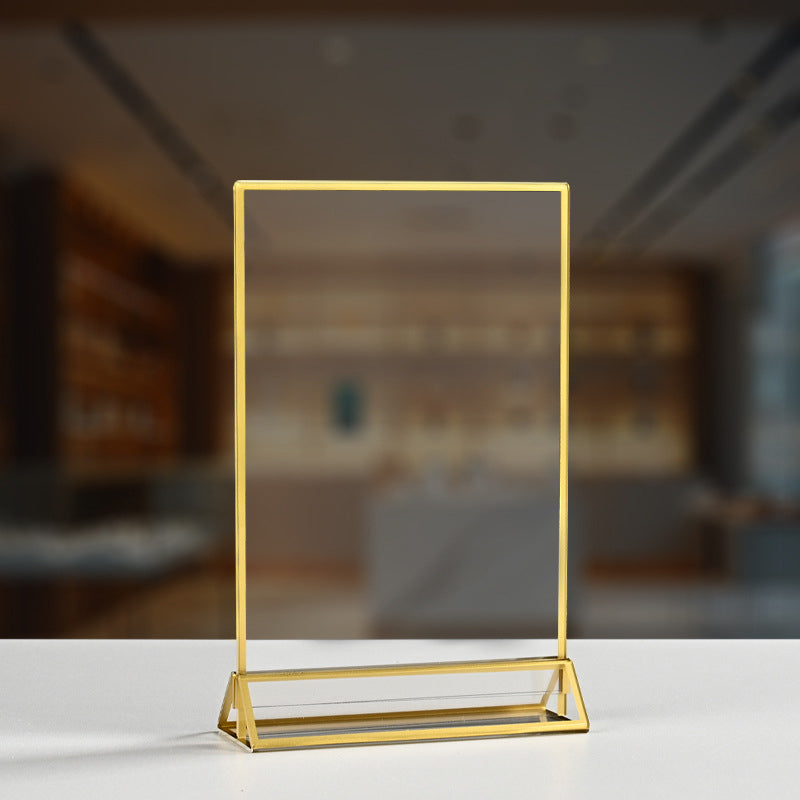 A5 Gold Edged Acrylic Display Stand