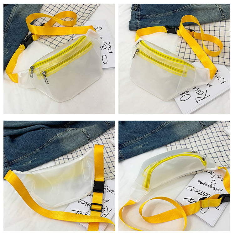 Clear PVC Fanny Pack W/Two Zipper Pockets