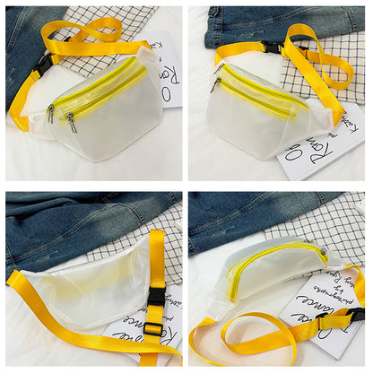 Clear PVC Fanny Pack W/Two Zipper Pockets