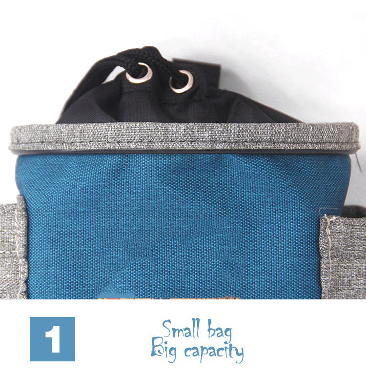 Multifunction 600D Oxford Dog Treat Bag Snack Pouch W/Built-in Poop Bag Dispenser