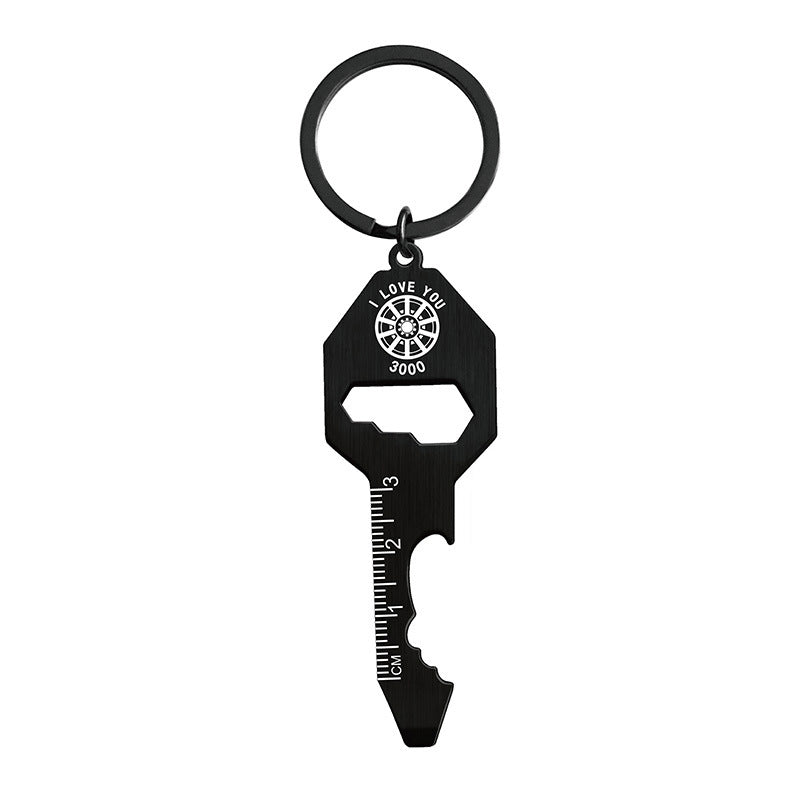 Multifunctional Key Shaped Bottle Opener Keychain #5
