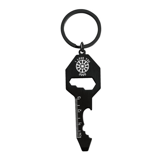 Multifunctional Key Shaped Bottle Opener Keychain #5