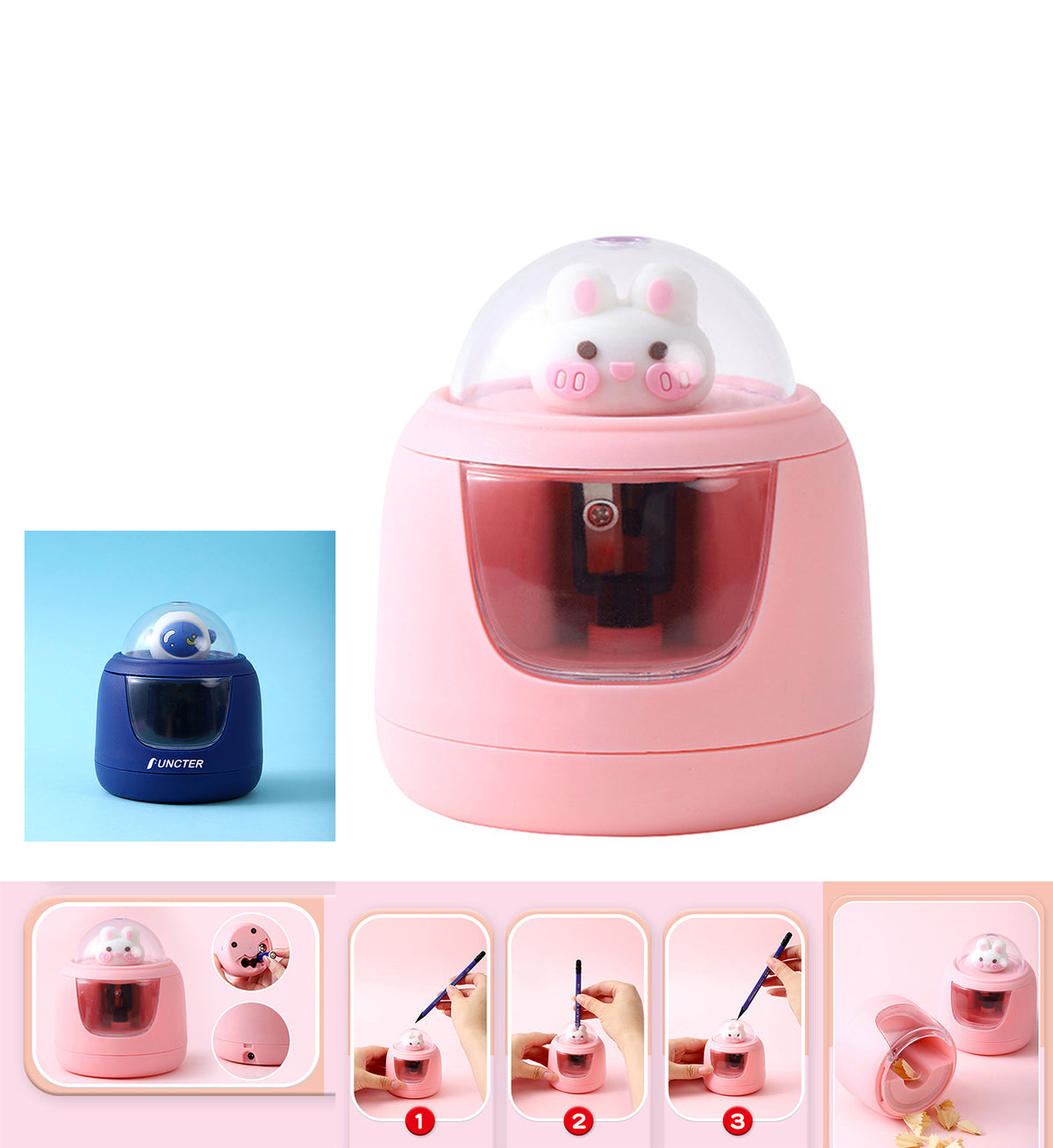 Battery-Powered/Plug-in Electric Pencil Sharpener