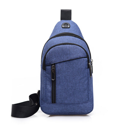 Sling Bag Chest Shoulder Backpack CrossBody Bags Outdoors Biking Bags W/Earphone Hole