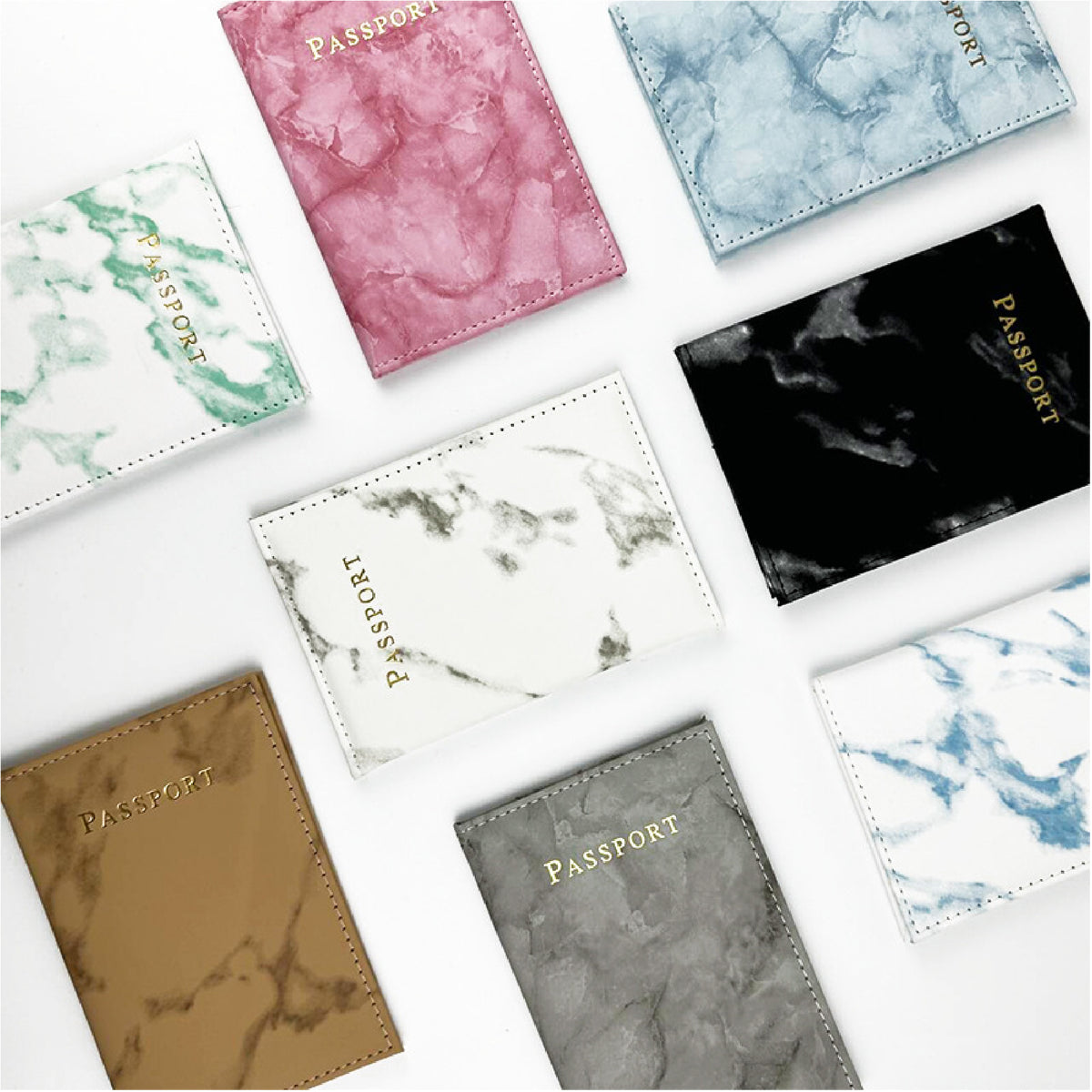 Marbling Passport Holder Ultra Slim Passport Wallet Travel Wallet