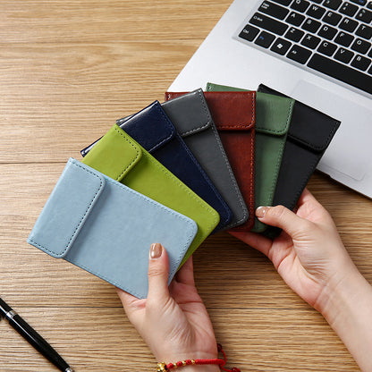 4.92 x 3.15" Magnetic PU Leather Clipboard